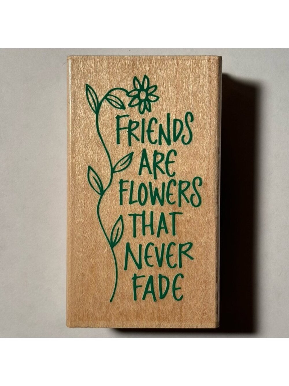 Hero Arts Rubber Stamp Wood Mounted Friends Are Flowers Floral Art Sketch 1995